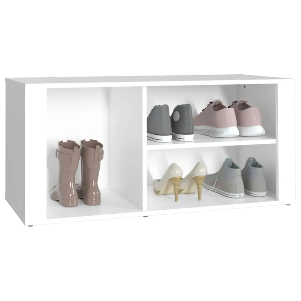 Shoe Cabinet White 100x35x45 cm Engineered Wood 816920