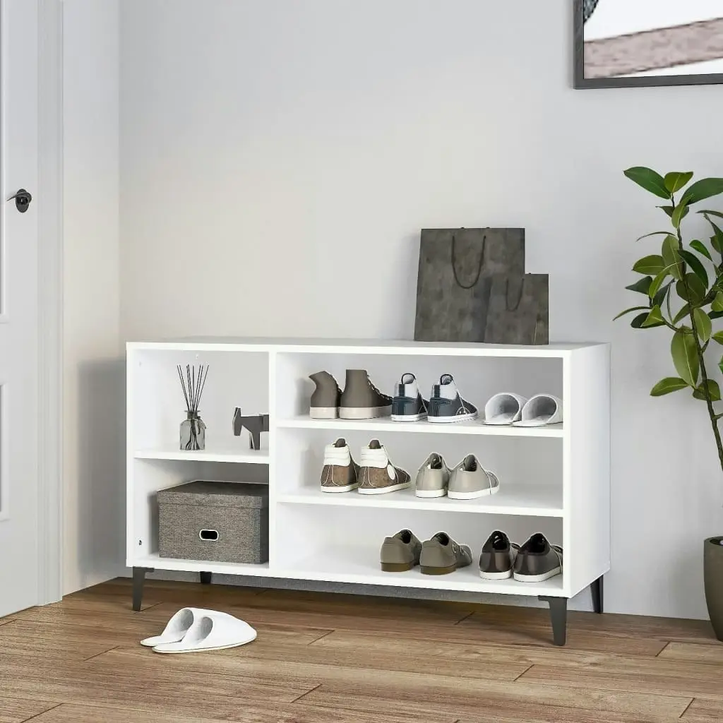 Shoe Cabinet White 102x36x60 cm Engineered Wood 819748