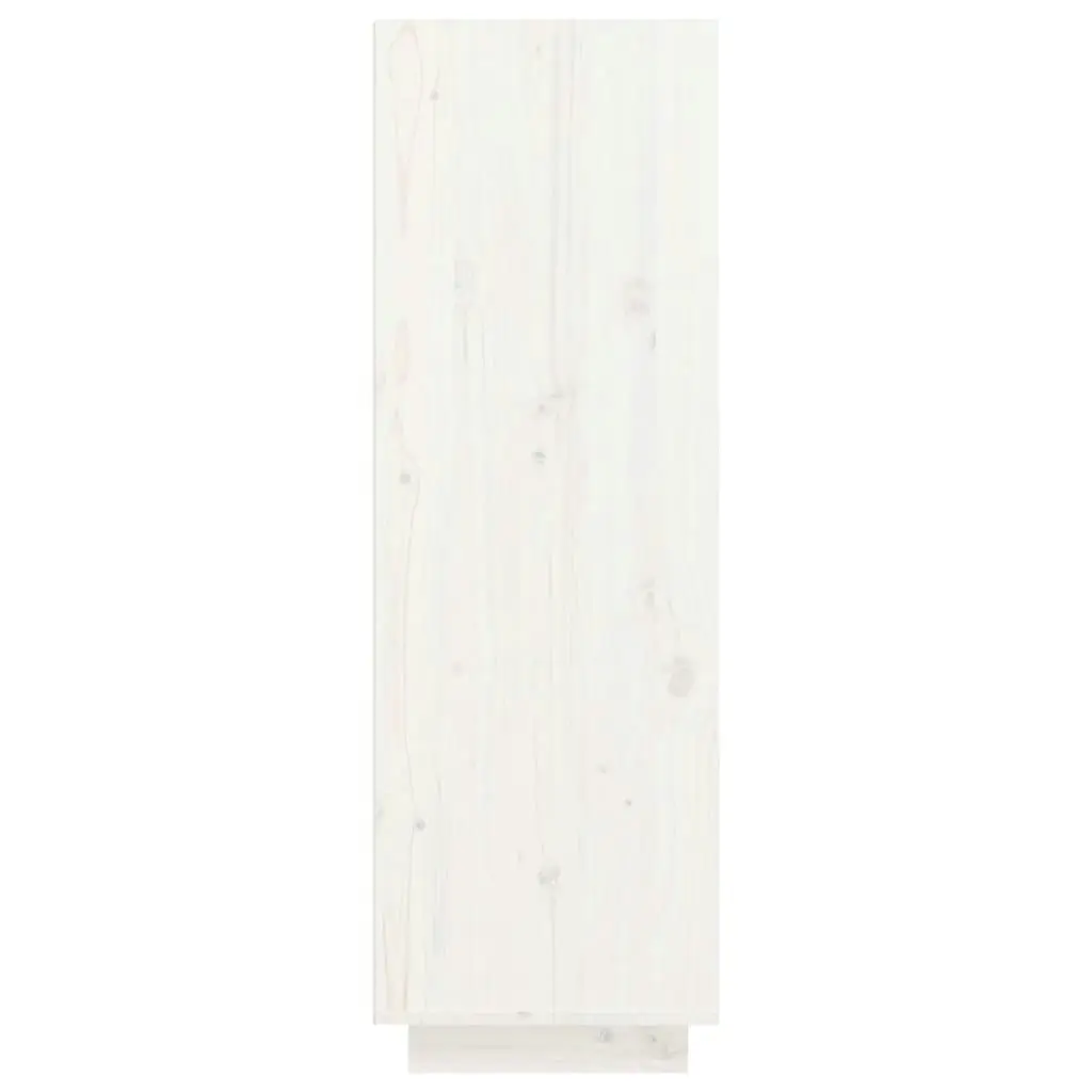 Shoe Cabinet White 30x34x105 cm Solid Wood Pine 813556