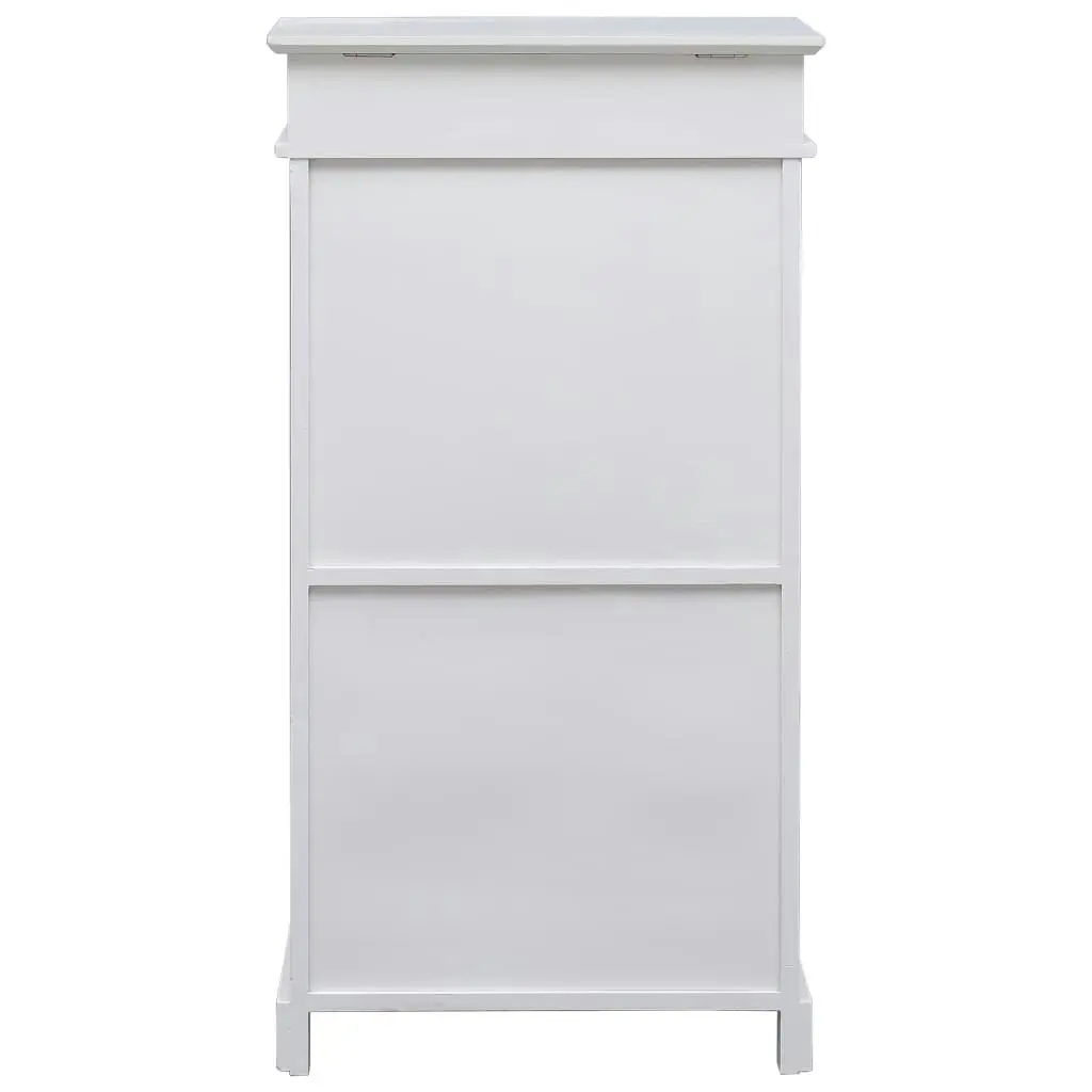 Shoe Cabinet White 50x28x98 cm Paulownia Wood 284089