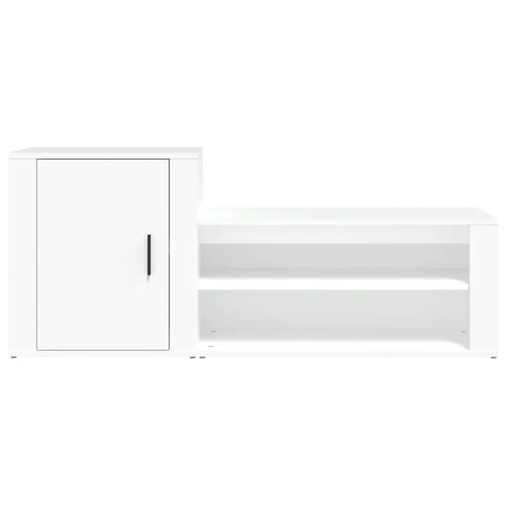 Shoe Cabinet White 130x35x54 cm Engineered Wood 816744