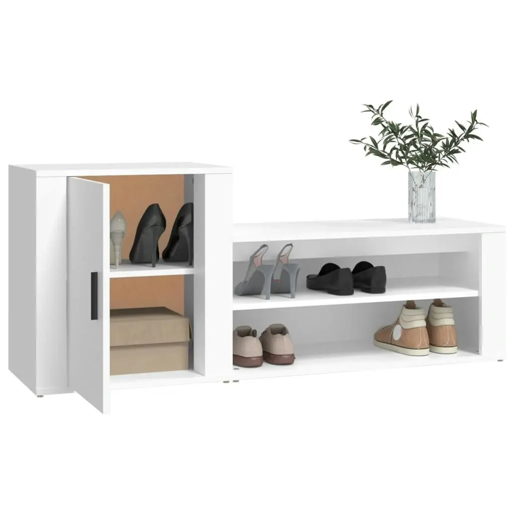 Shoe Cabinet White 130x35x54 cm Engineered Wood 816744