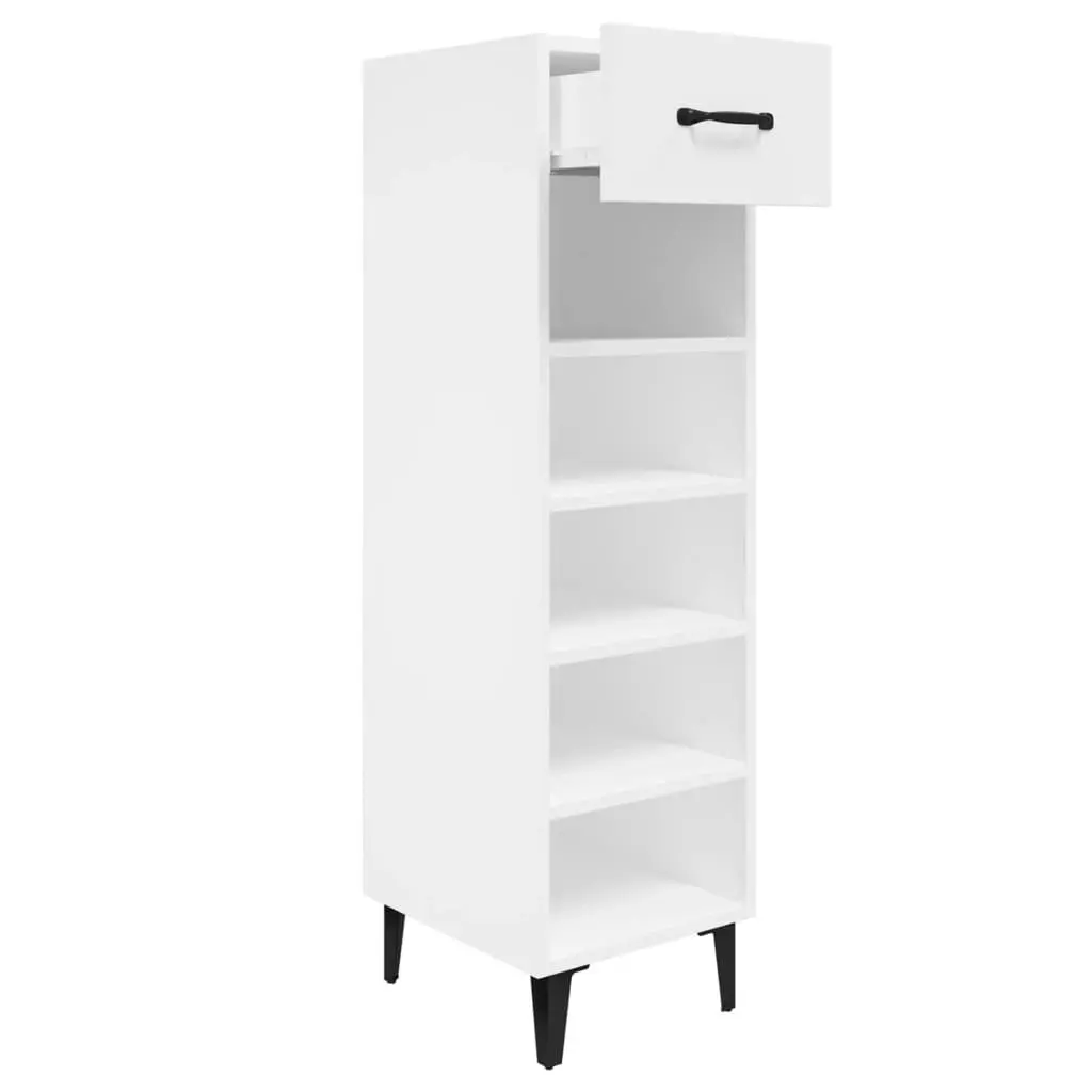 Shoe Cabinet White 30x35x105 cm Engineered Wood 812807