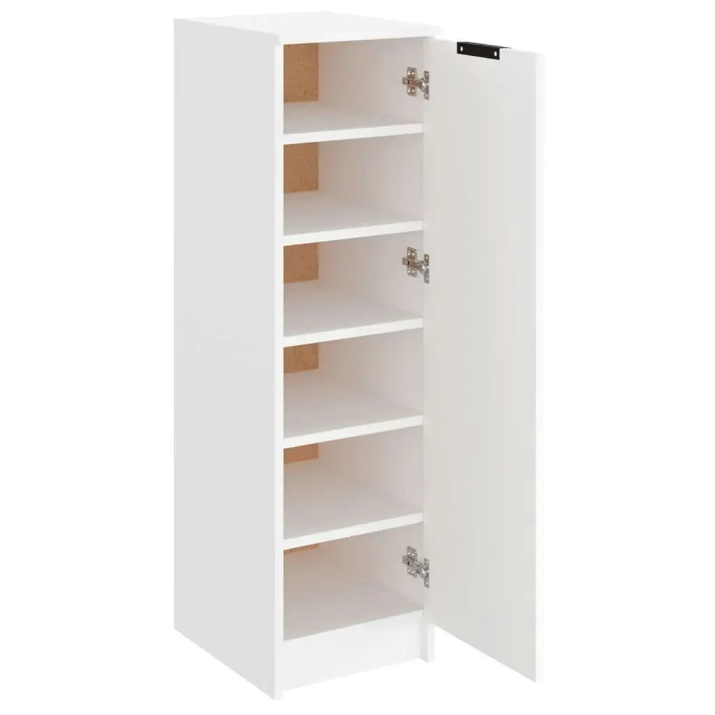 Shoe Cabinet White 30x35x100 cm Engineered Wood 811430