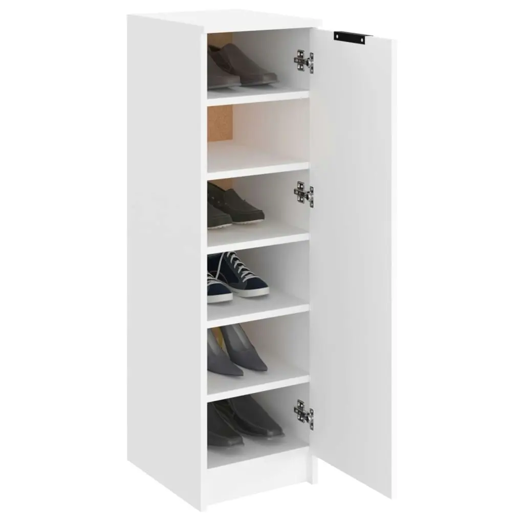 Shoe Cabinet White 30x35x100 cm Engineered Wood 811430