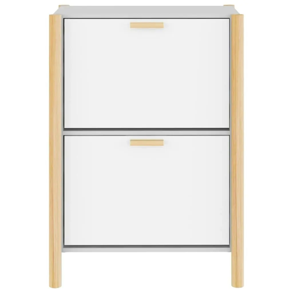 Shoe Cabinet White 57.5x33x80 cm Engineered Wood 345684