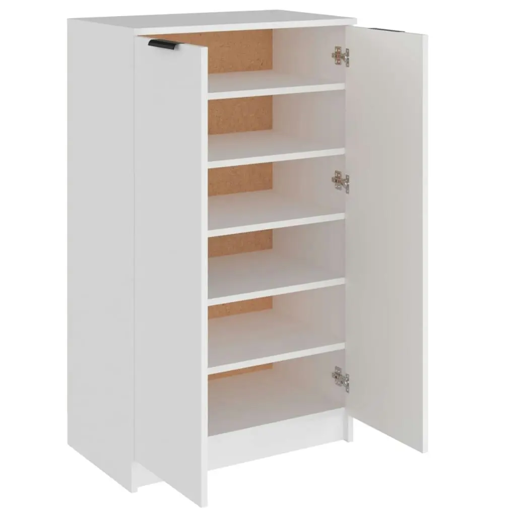 Shoe Cabinet White 59x35x100 cm Engineered Wood 811439