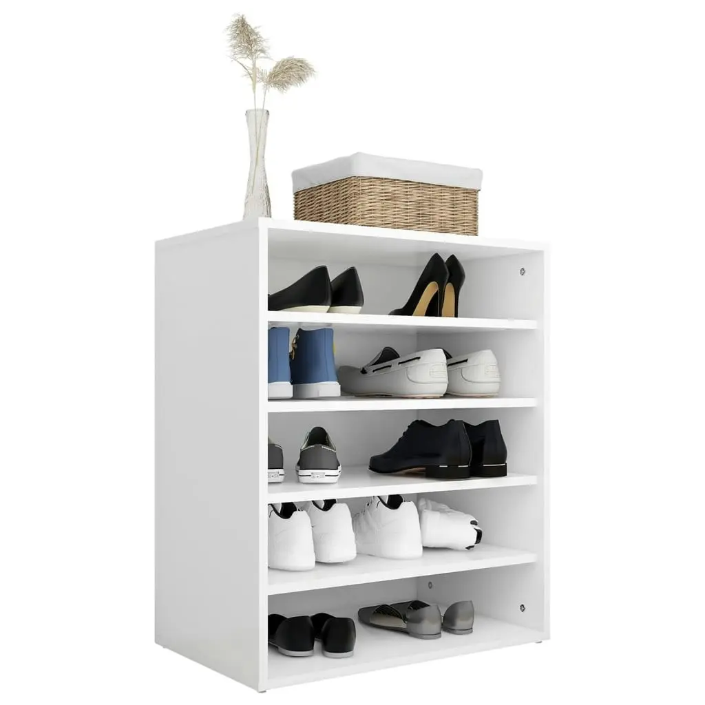 Shoe Cabinet White 60x35x70 cm Engineered Wood 808936