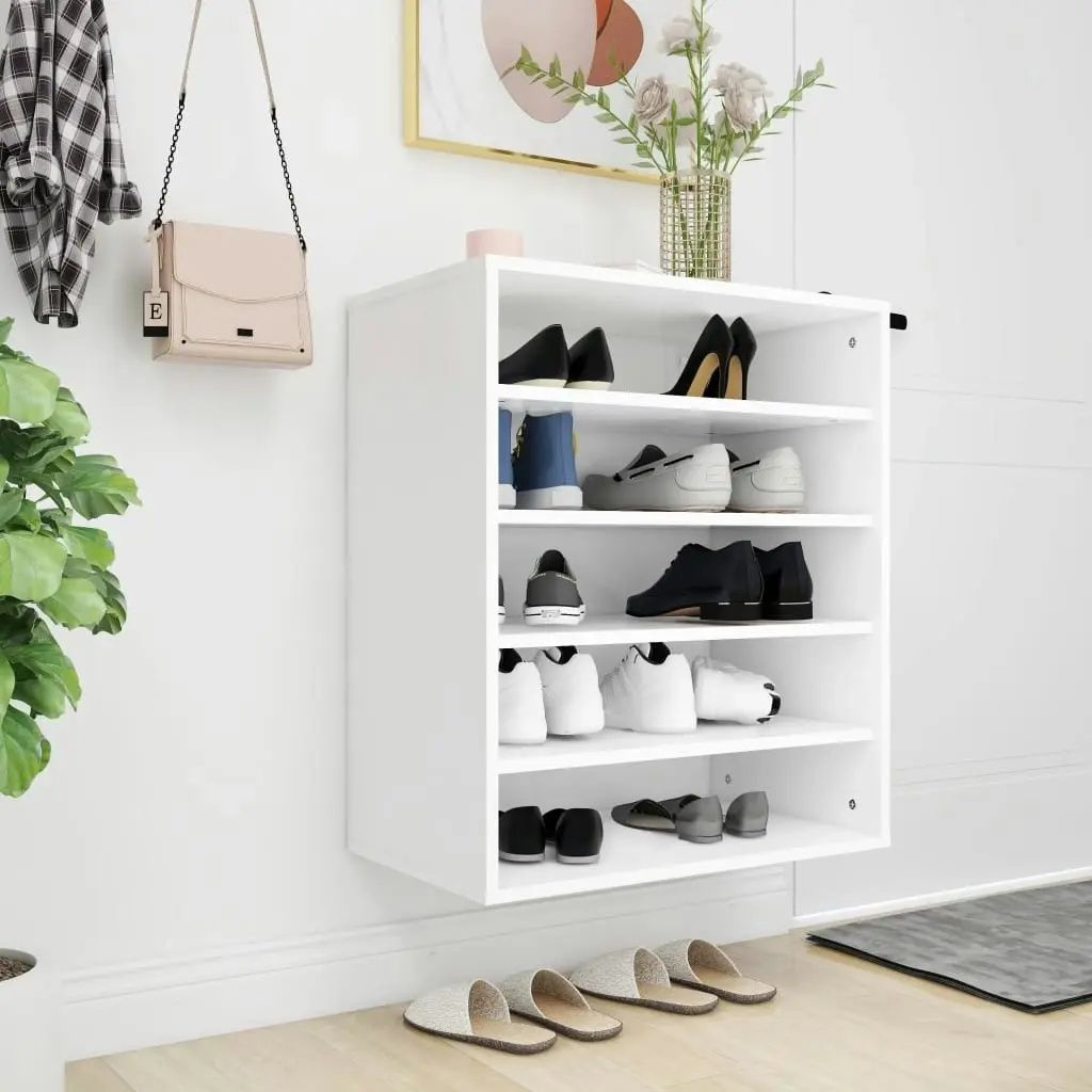 Shoe Cabinet White 60x35x70 cm Engineered Wood 808936