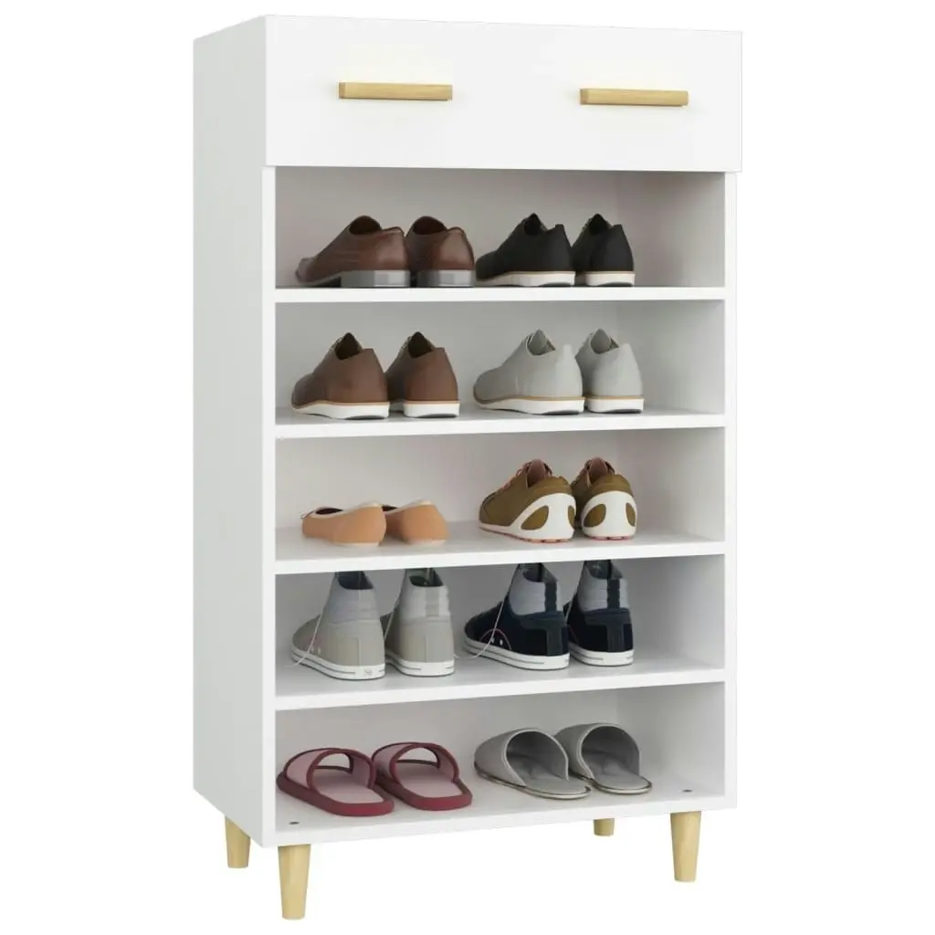 Shoe Cabinet White 60x35x105 cm Engineered Wood 812780