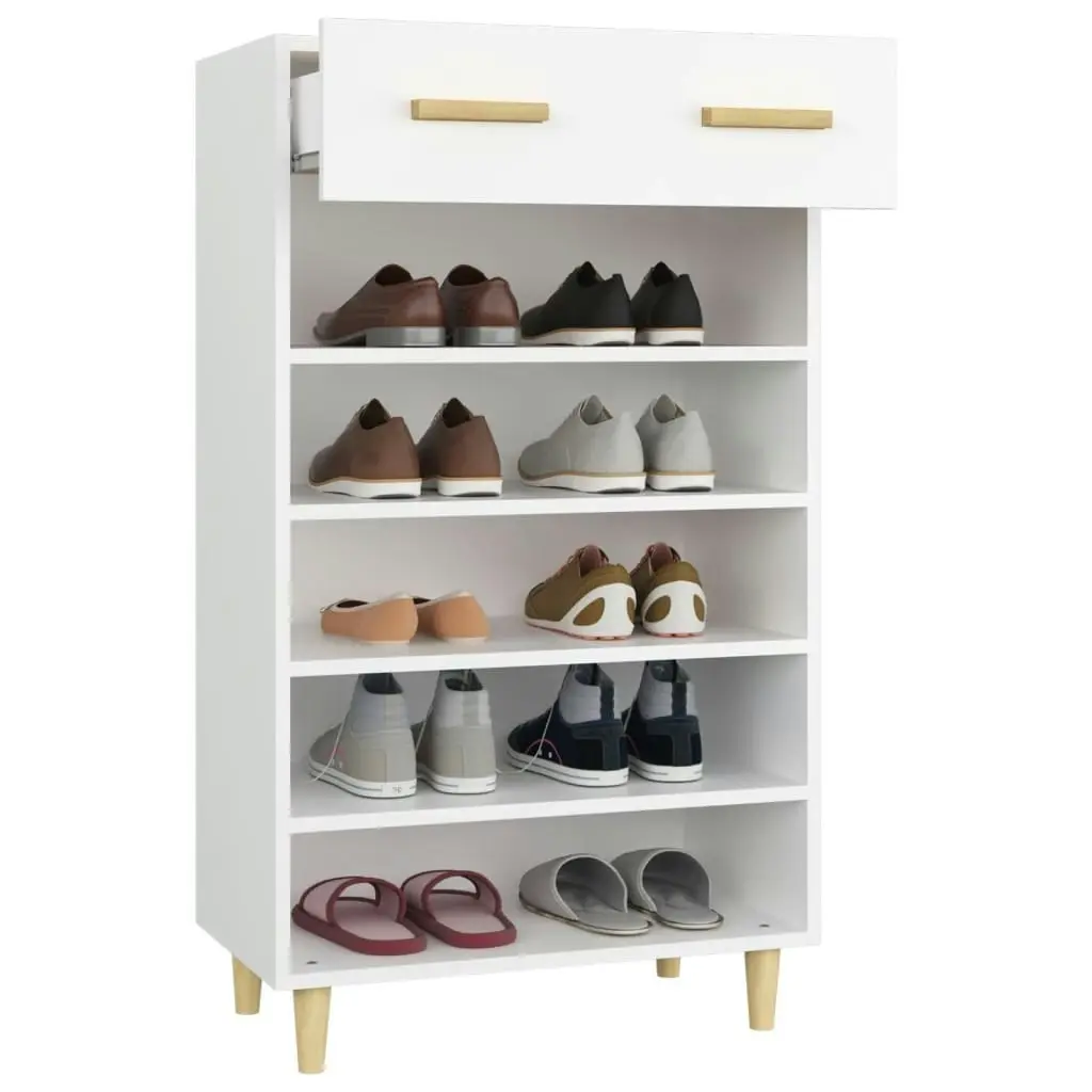 Shoe Cabinet White 60x35x105 cm Engineered Wood 812780