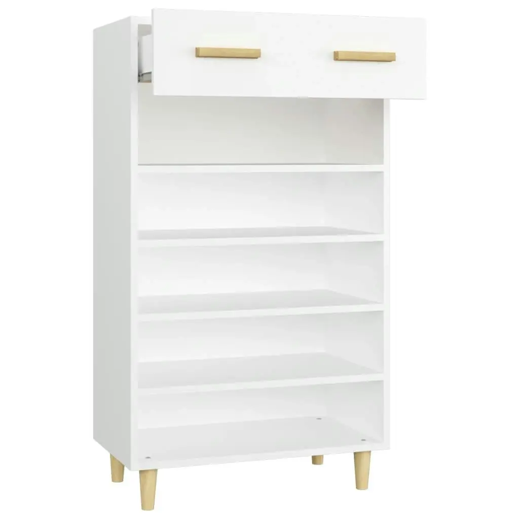 Shoe Cabinet White 60x35x105 cm Engineered Wood 812780