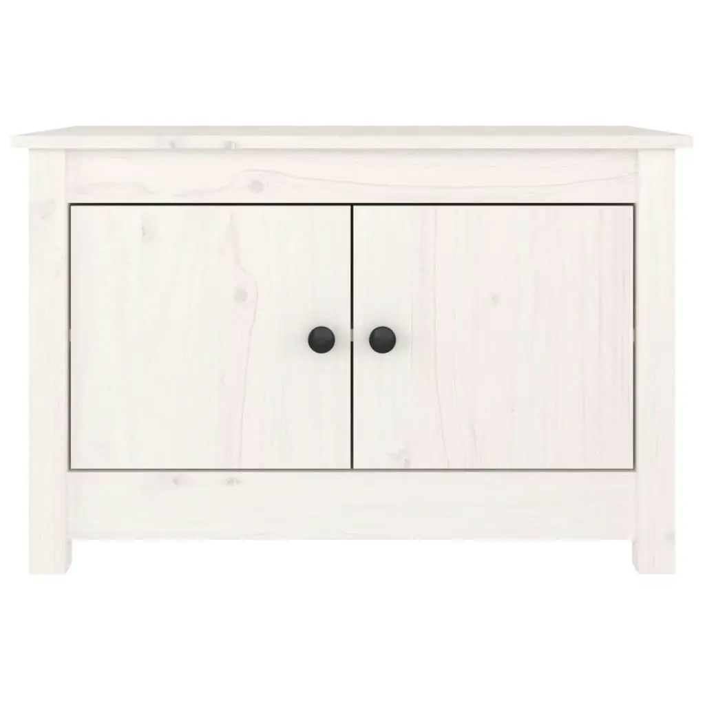 Shoe Cabinet White 70x38x45.5 cm Solid Wood Pine 813780