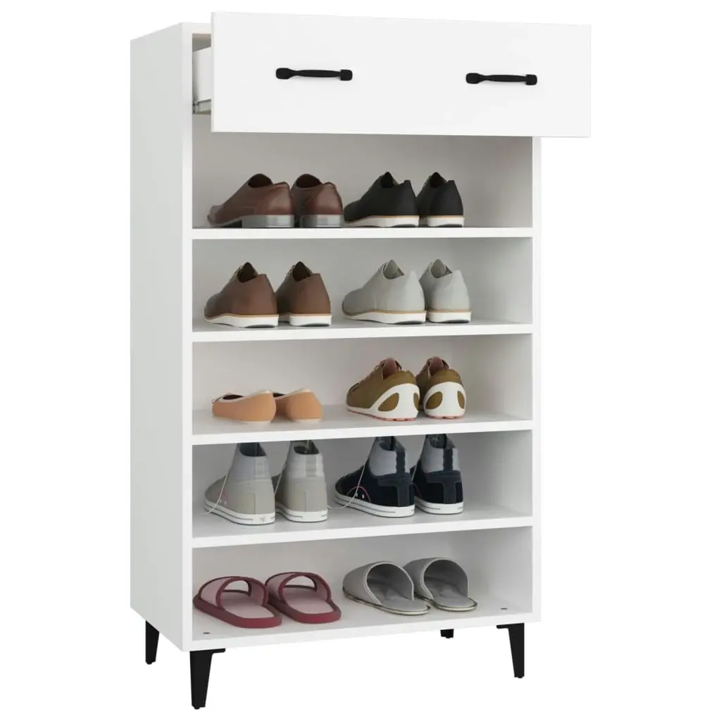 Shoe Cabinet White 60x35x105 cm Engineered Wood 812789