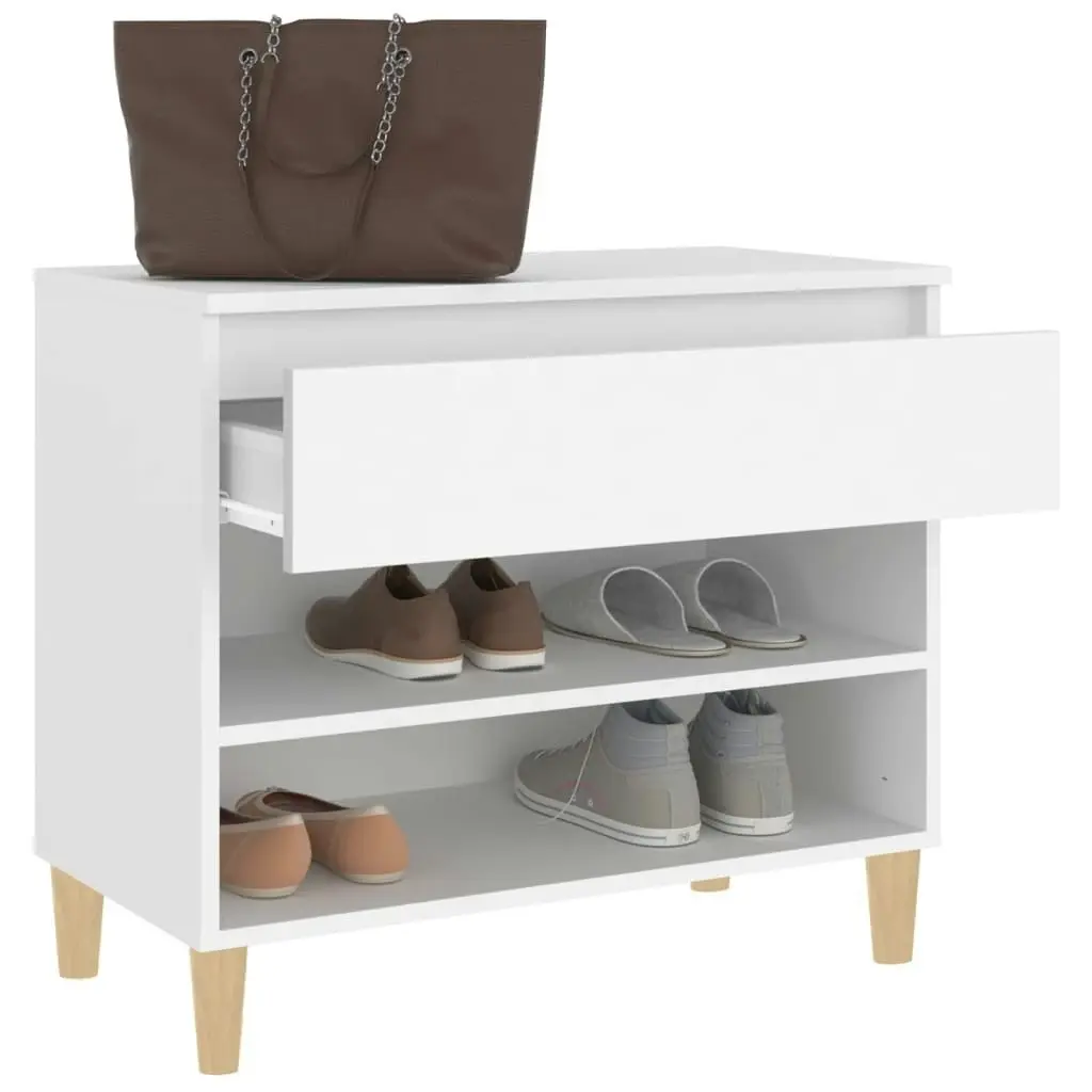 Shoe Cabinet White 70x36x60 cm Engineered Wood 819756