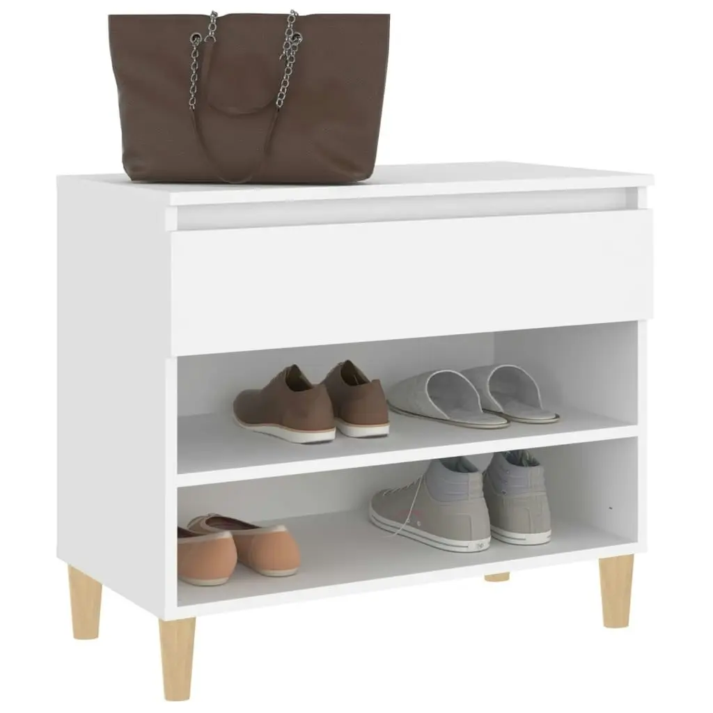 Shoe Cabinet White 70x36x60 cm Engineered Wood 819756