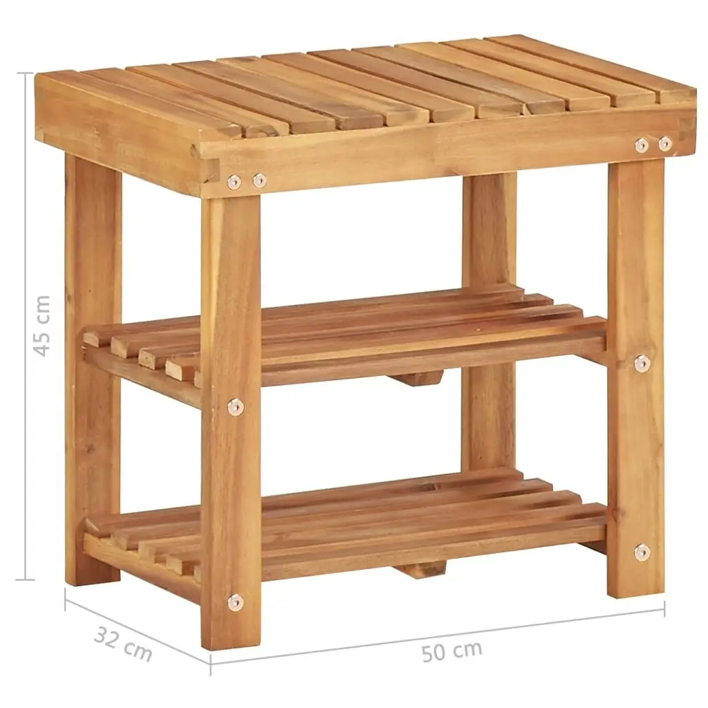 Shoe Rack 50x32x45 cm Solid Acacia Wood 45929