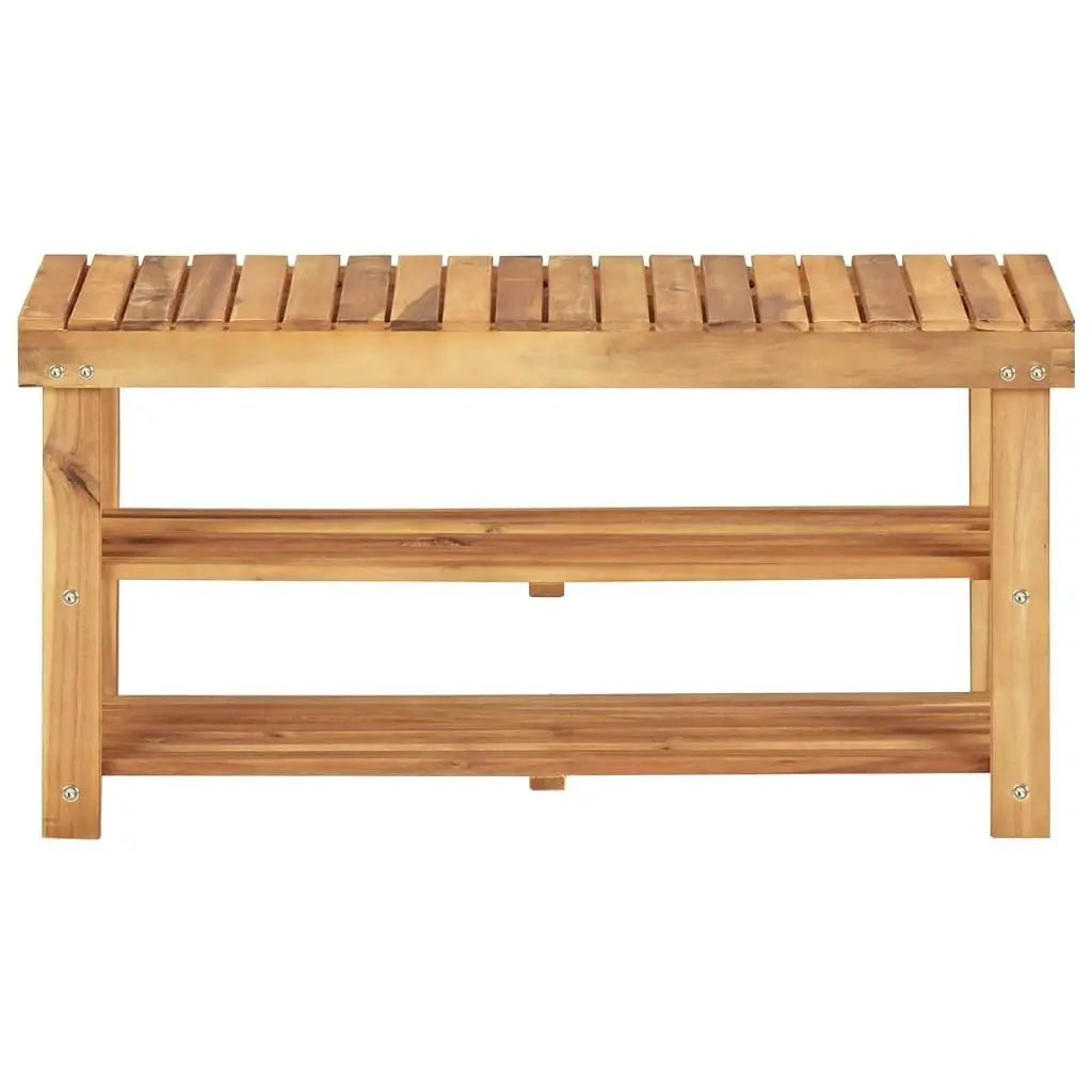 Shoe Rack 90x32x46 cm Solid Acacia Wood 45931