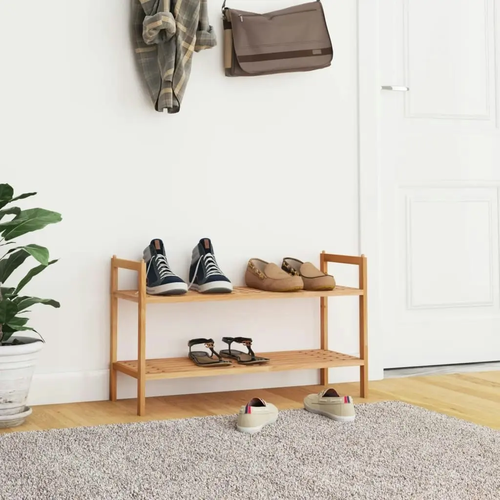 Shoe Rack 69x27x41 cm Solid Wood Walnut 350361