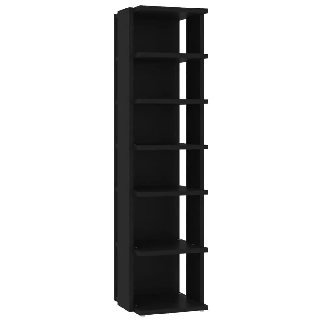 Shoe Cabinets 2 pcs Black 27.5x27x102 cm 808488