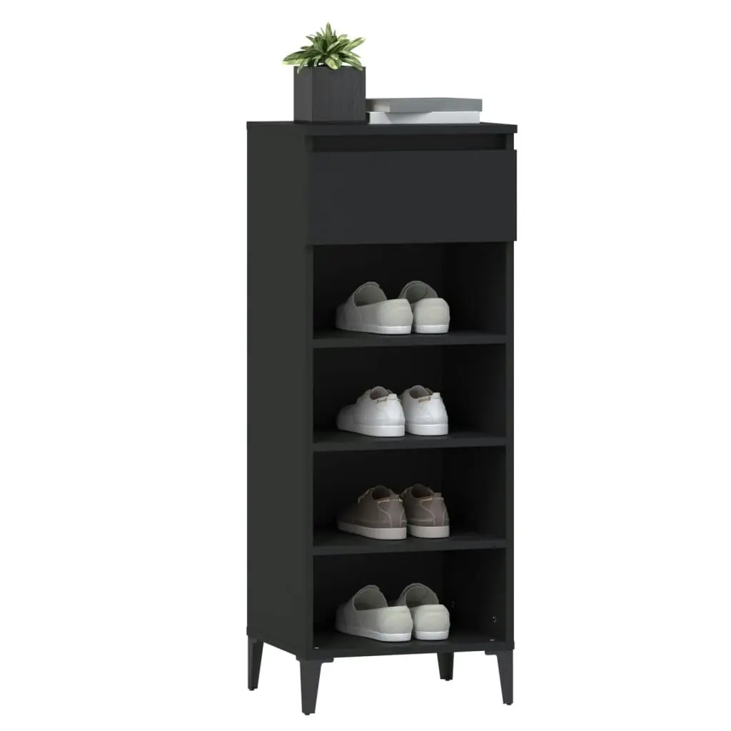 Shoe Rack Black 40x36x105 cm Engineered Wood 819781