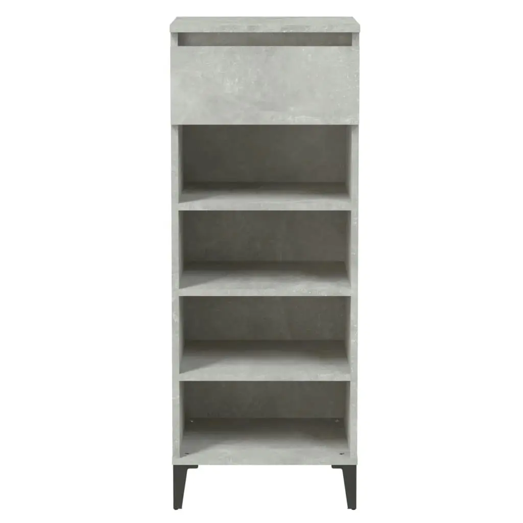 Shoe Rack Concrete Grey 40x36x105 cm Engineered Wood 819784