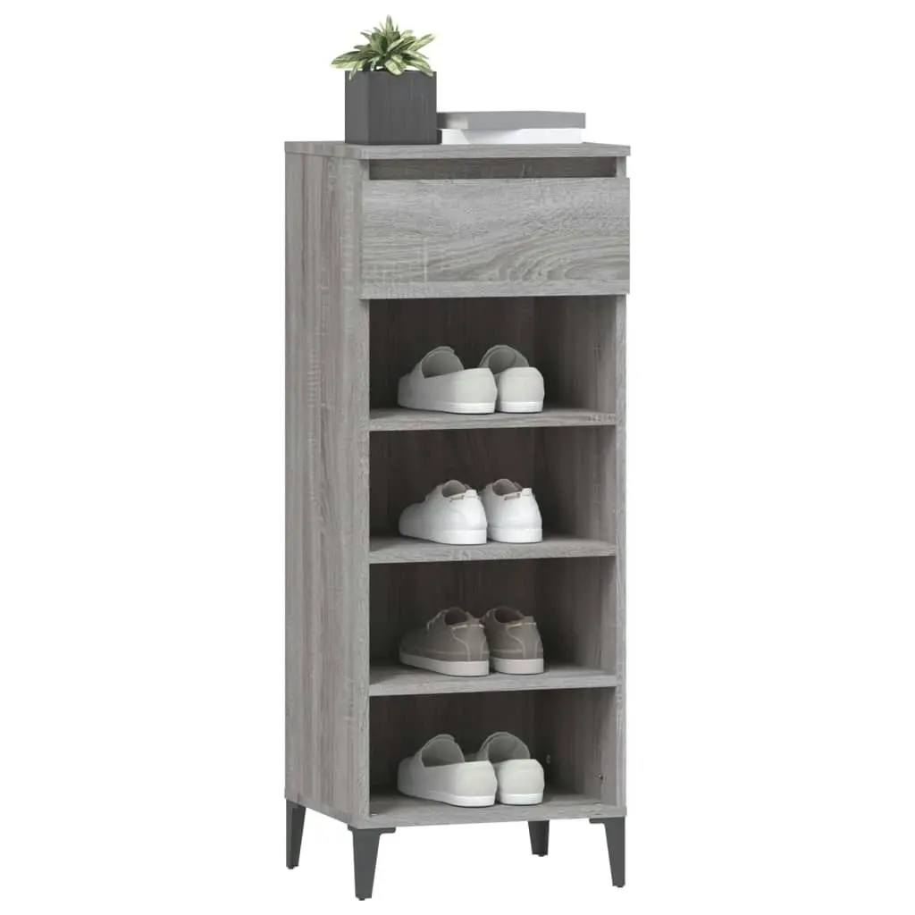 Shoe Rack Grey Sonoma 40x36x105 cm Engineered Wood 819786