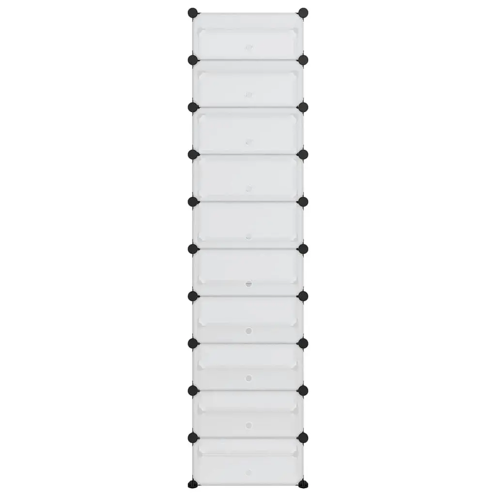 Shoe Rack Transparent 44x32x174 cm PP 340561