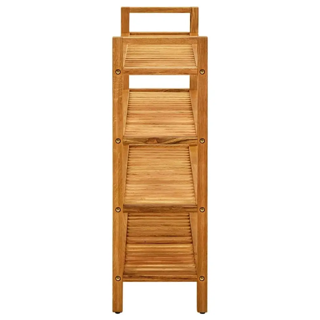 Shoe Rack with 4 Shelves 100x27x80 cm Solid Oak Wood 331750