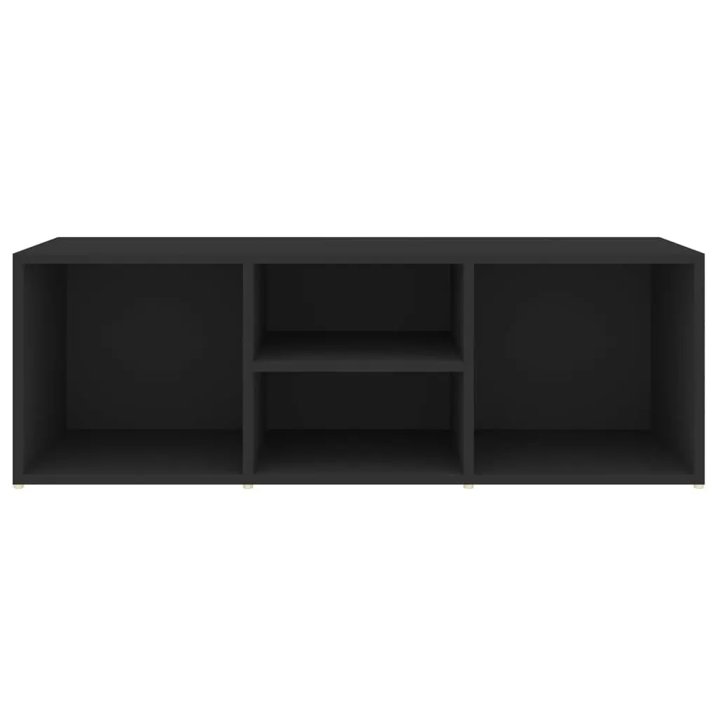 Shoe Storage Bench Black 105x35x35 cm Engineered Wood 804464