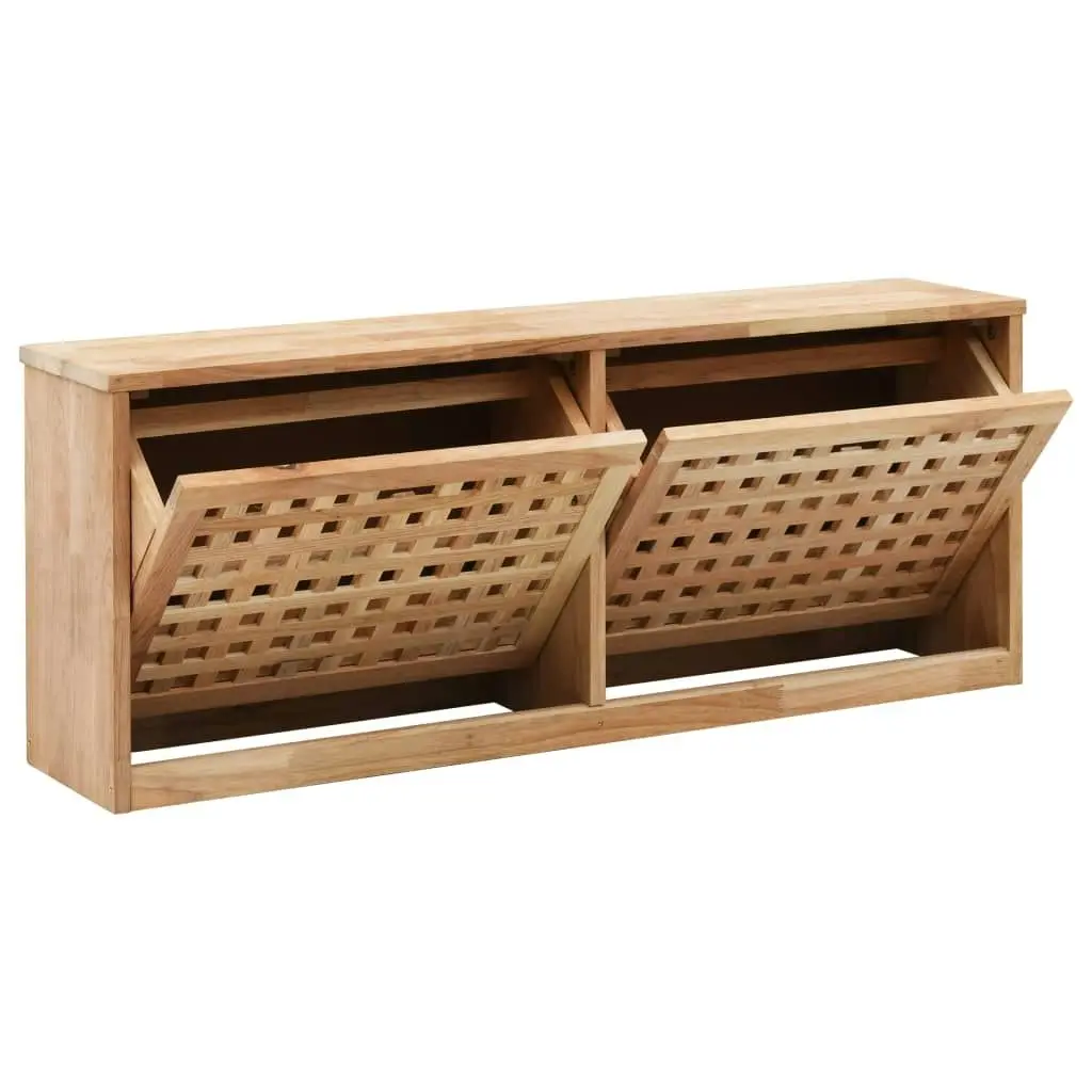 Shoe Storage Bench 94x20x38 cm Solid Walnut Wood 247599