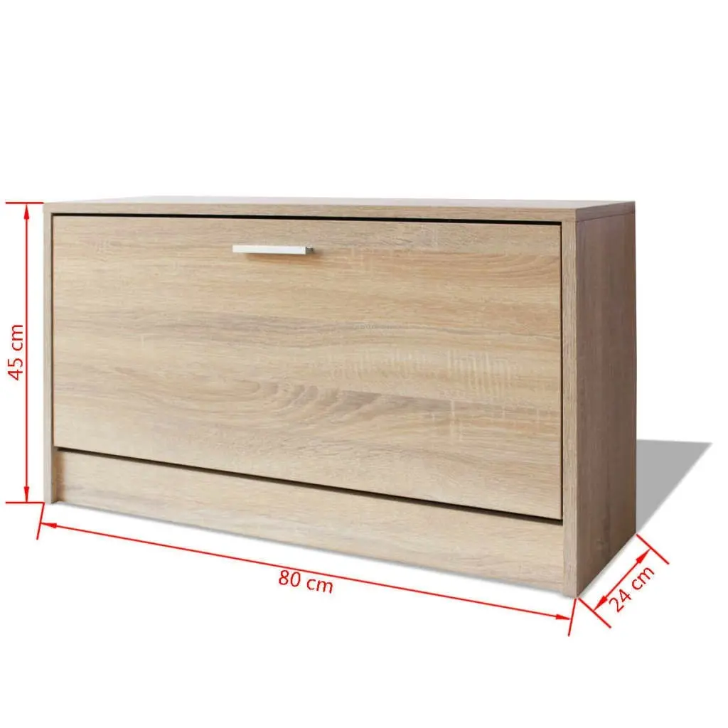 Shoe Storage Bench Oak 80x24x45 cm 243049