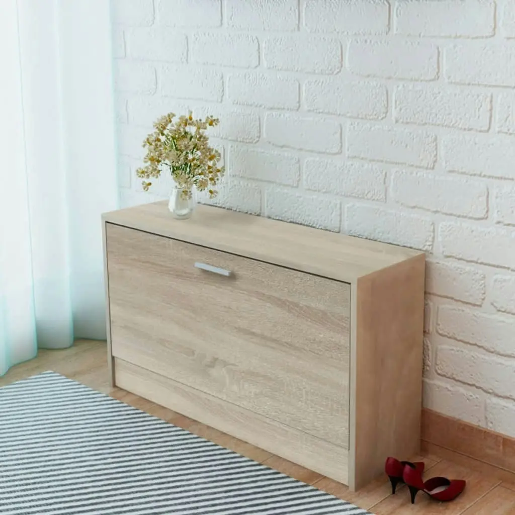 Shoe Storage Bench Oak 80x24x45 cm 243049