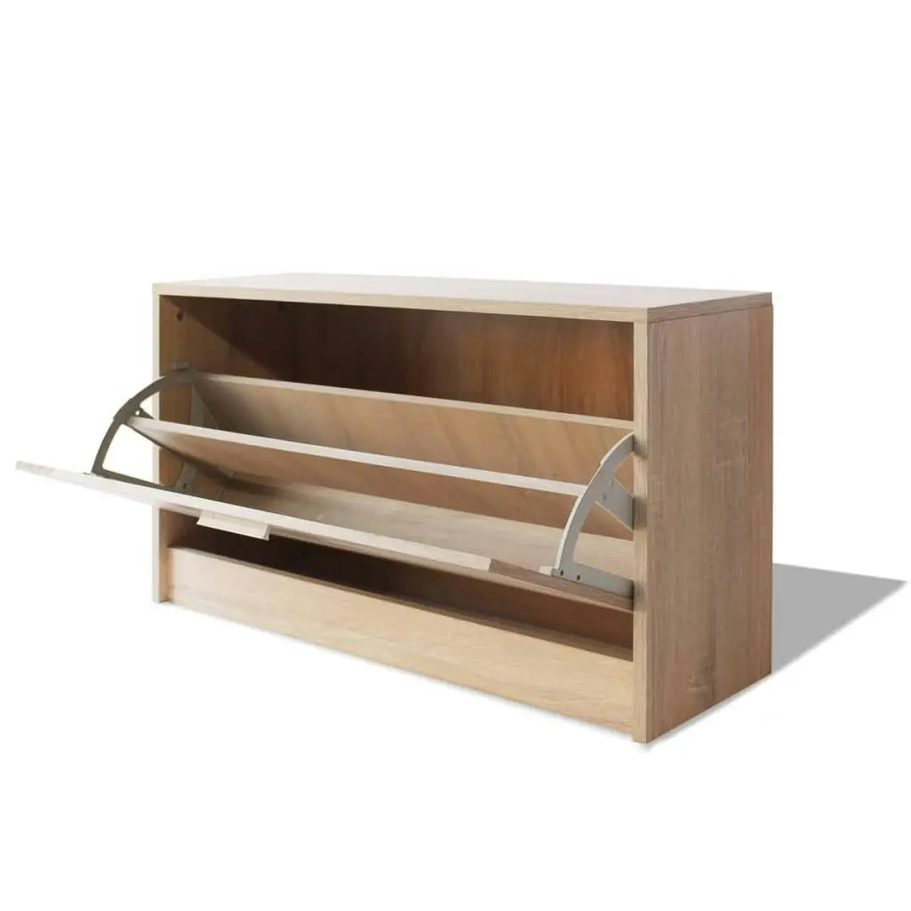 Shoe Storage Bench Oak 80x24x45 cm 243049