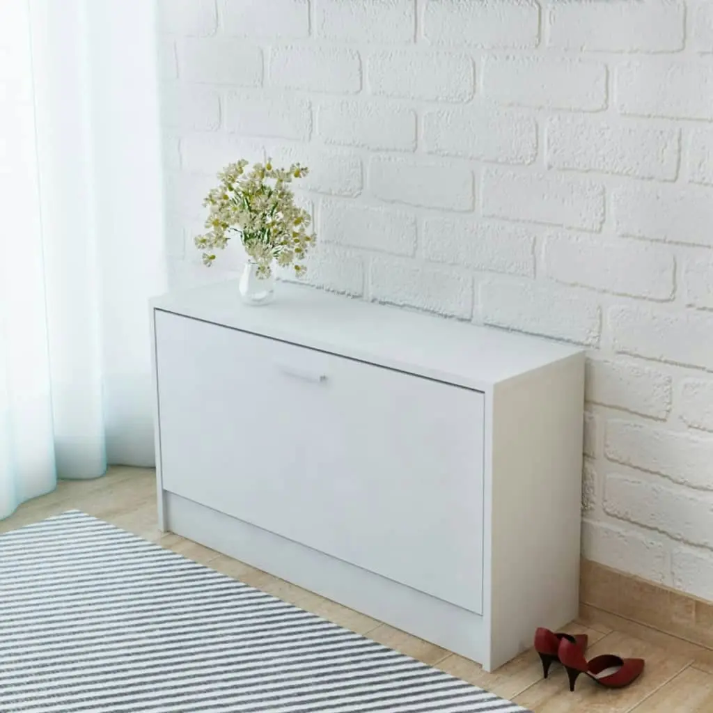 Shoe Storage Bench White 80x24x45 cm 243050