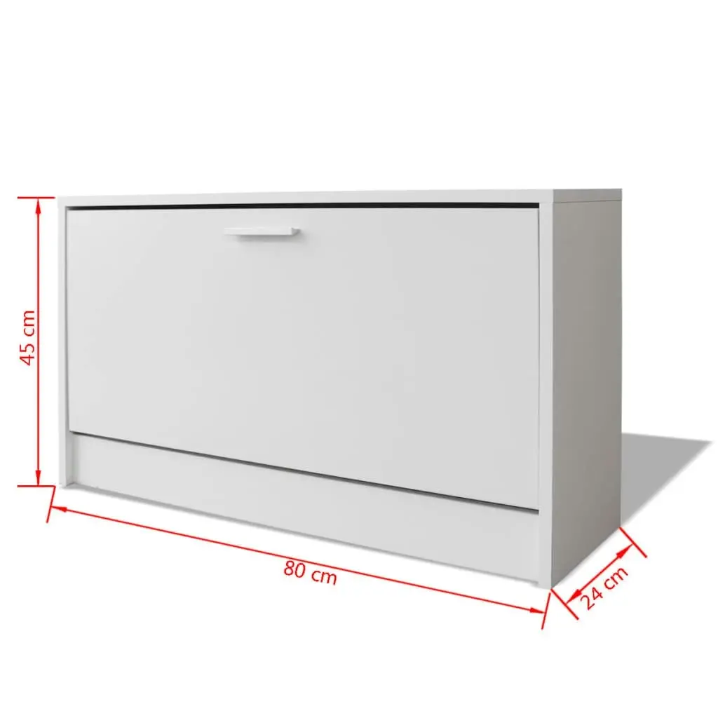 Shoe Storage Bench White 80x24x45 cm 243050