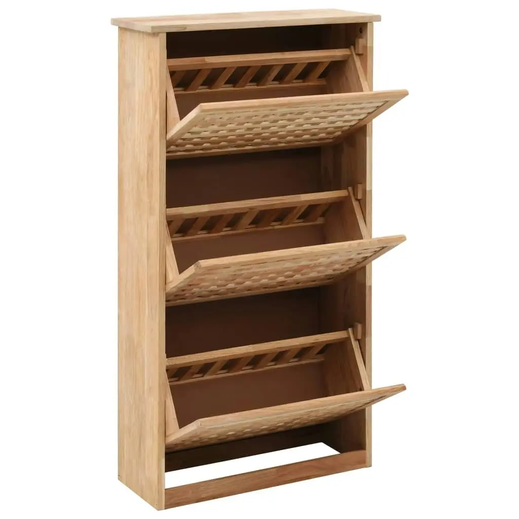 Shoe Storage Cabinet 55x20x104 cm Solid Walnut Wood 247600