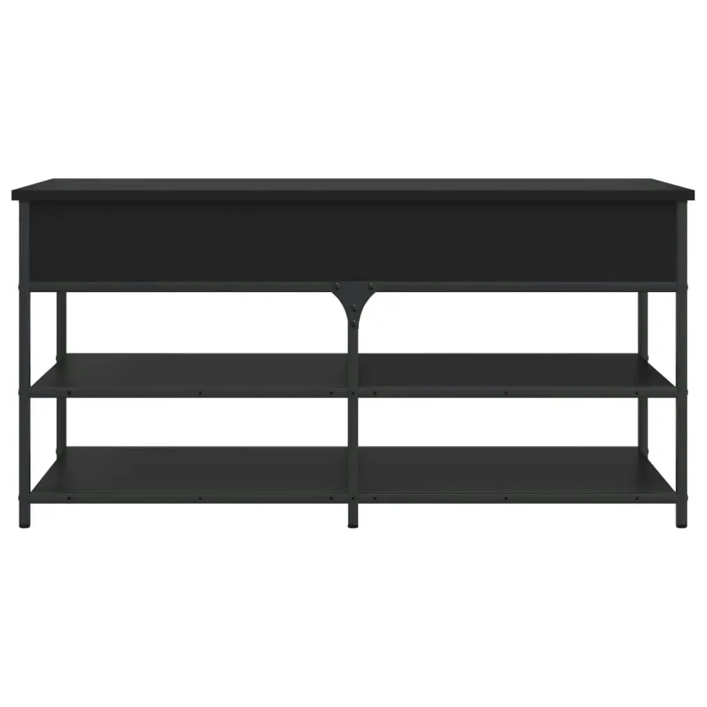 Shoe Bench Black 100x42.5x50 cm Engineered Wood 839033