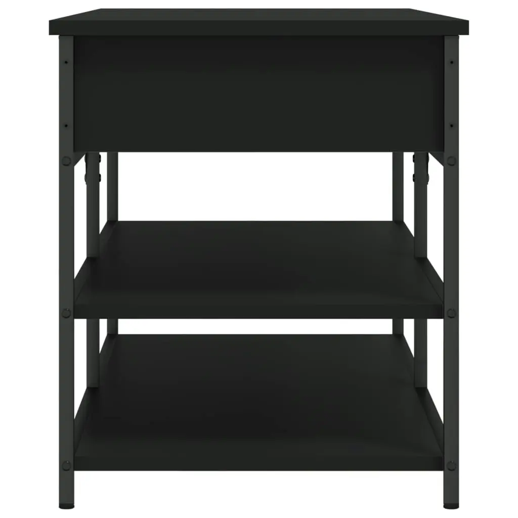 Shoe Bench Black 100x42.5x50 cm Engineered Wood 839033