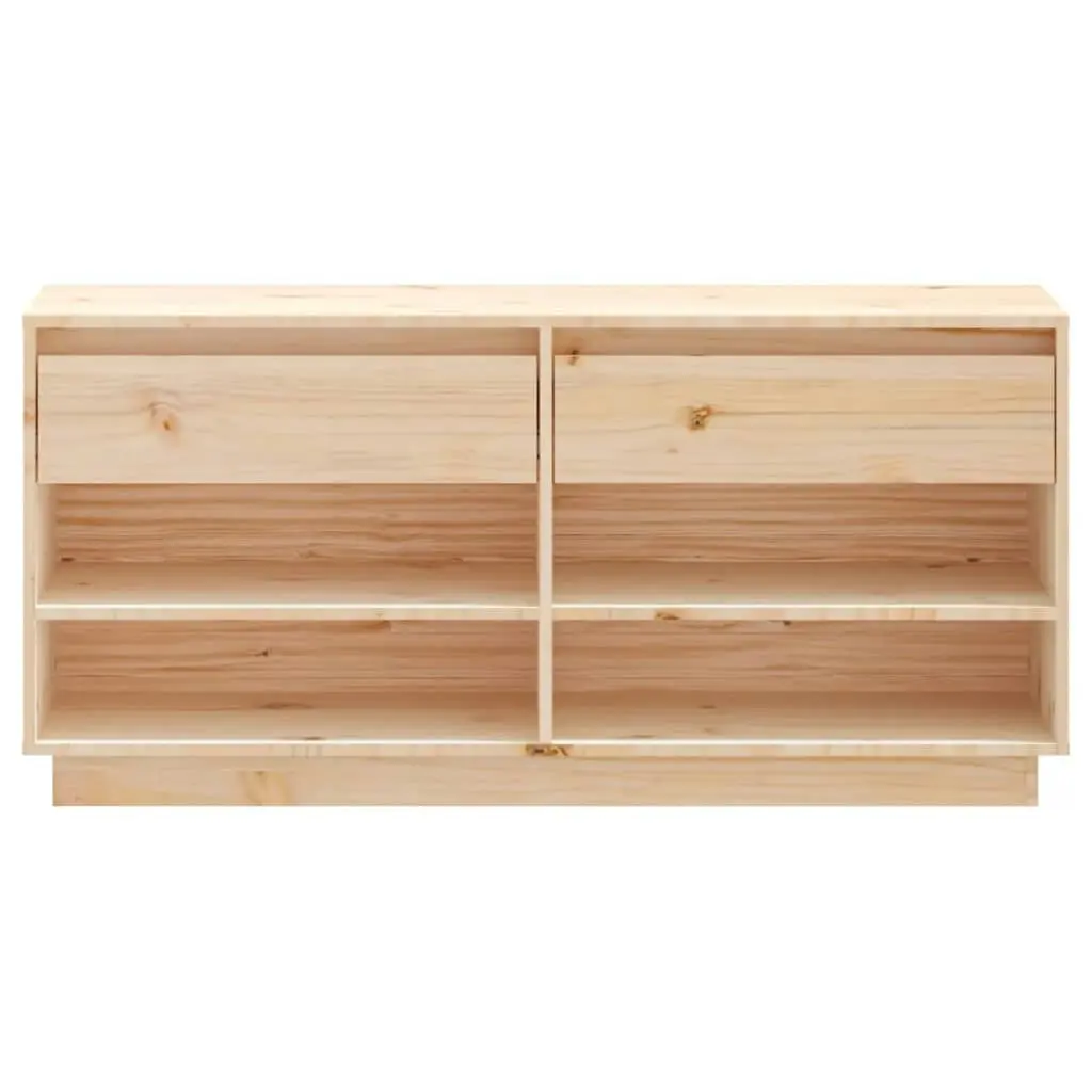 Shoe Cabinet 110x34x52 cm Solid Wood Pine 814444