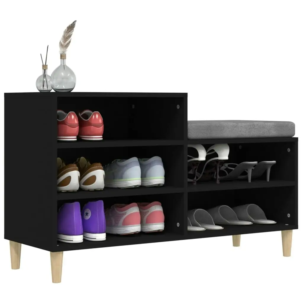 Shoe Cabinet Black 102x36x60 cm Engineered Wood 819725