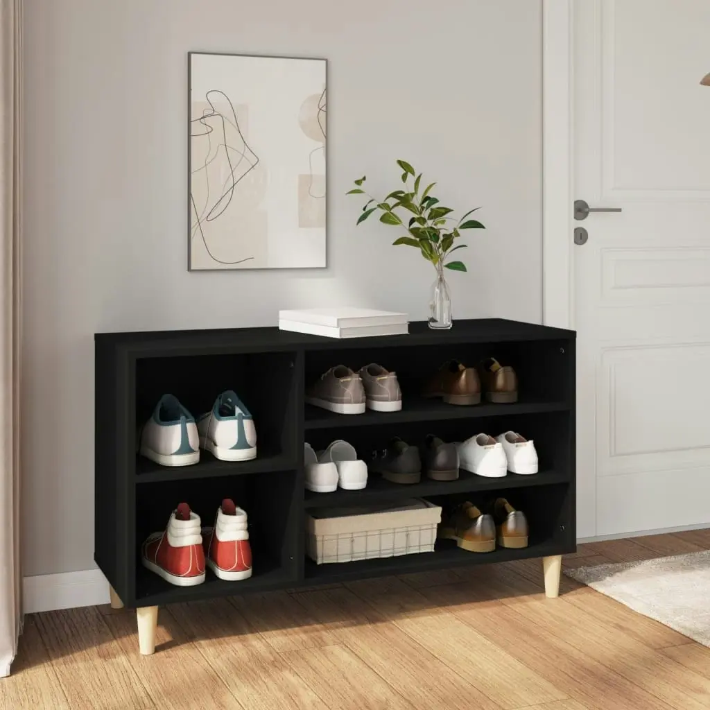 Shoe Cabinet Black 102x36x60 cm Engineered Wood 819741