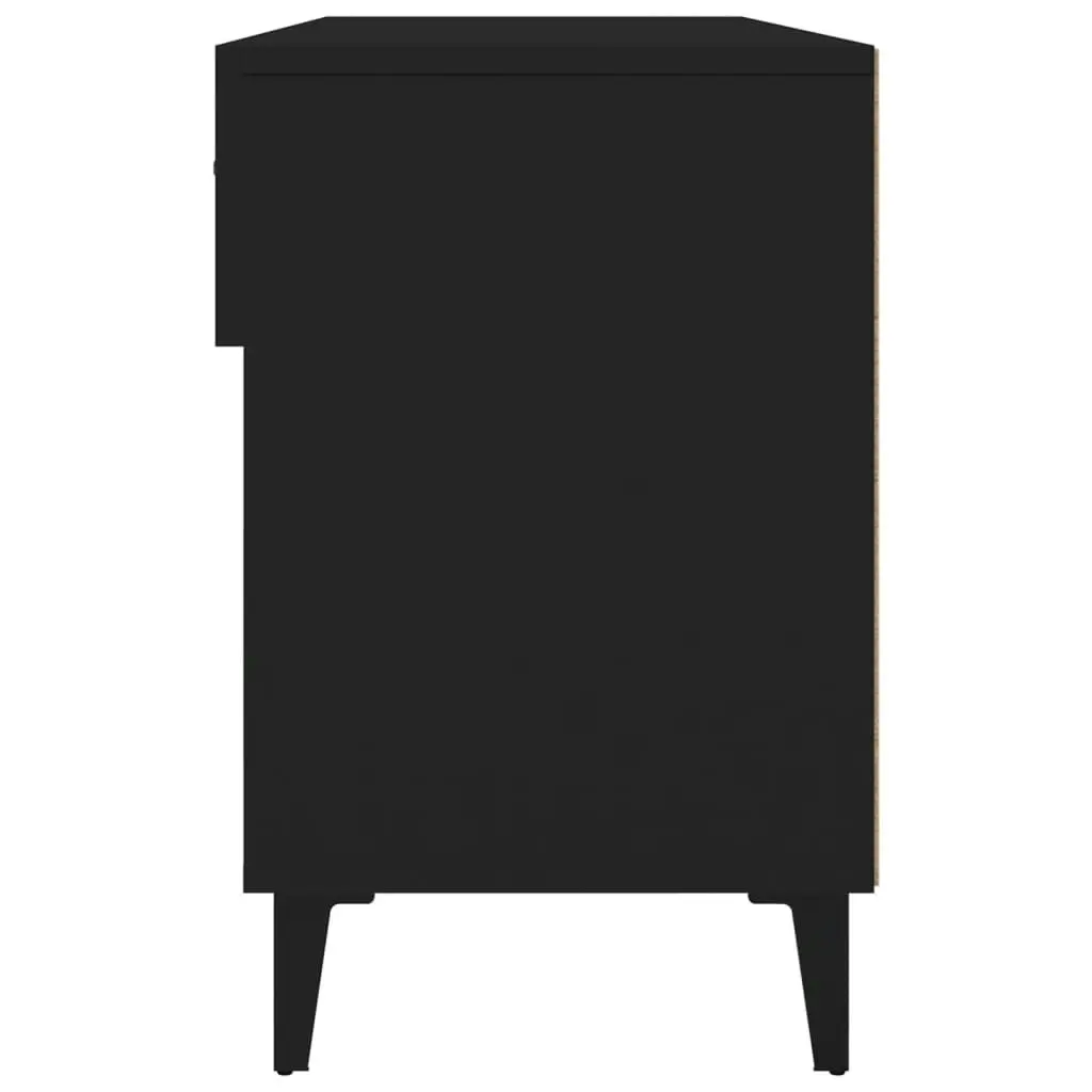 Shoe Cabinet Black 102x35x55 cm Engineered Wood 812826