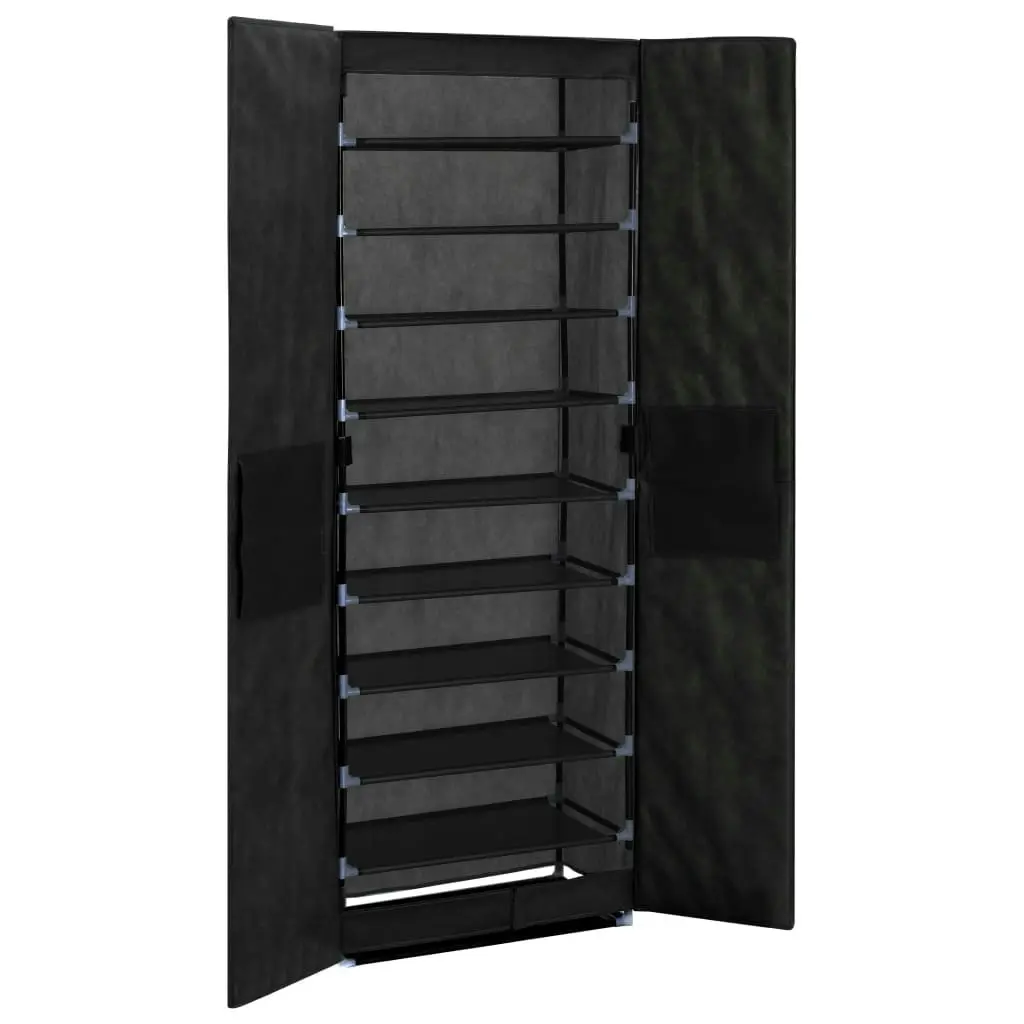 Shoe Cabinet Black 60x30x166 cm Fabric 282463