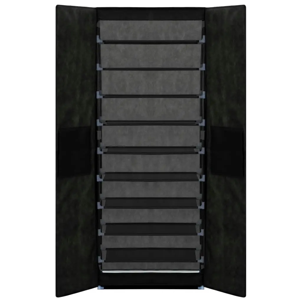 Shoe Cabinet Black 60x30x166 cm Fabric 282463