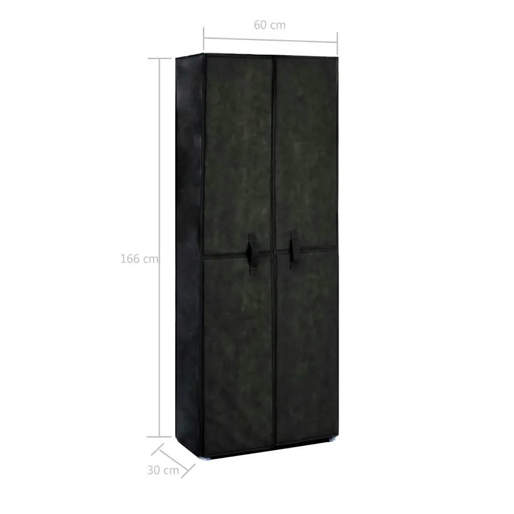 Shoe Cabinet Black 60x30x166 cm Fabric 282463