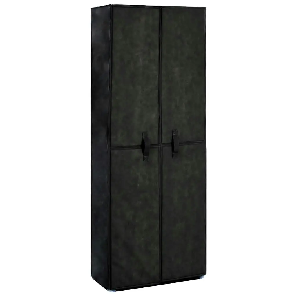 Shoe Cabinet Black 60x30x166 cm Fabric 282463