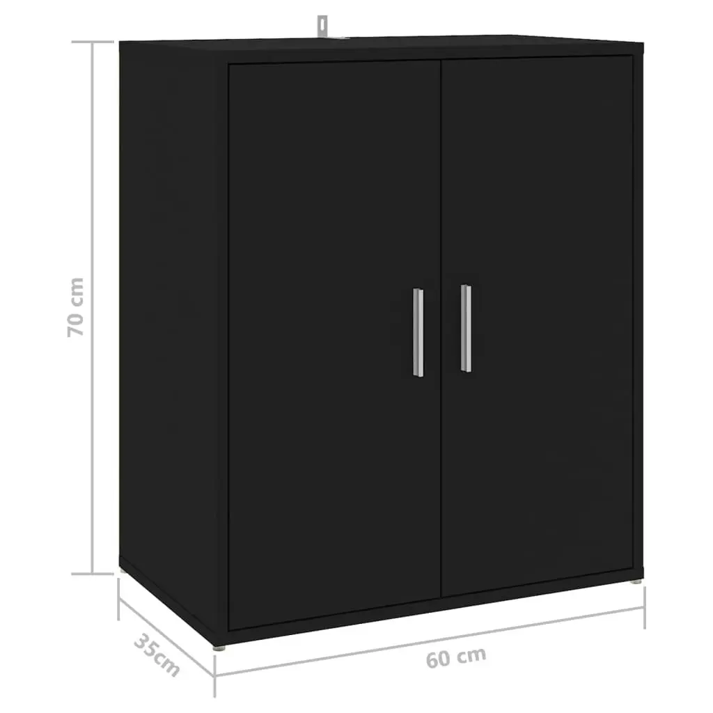 Shoe Cabinet Black 60x35x70 cm Engineered Wood 808919