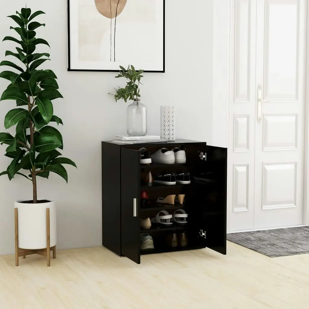 Shoe Cabinet Black 60x35x70 cm Engineered Wood 808919