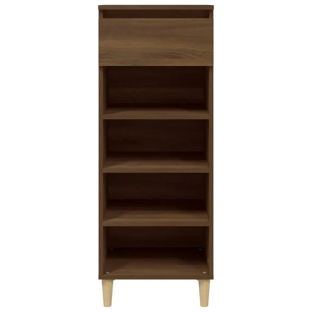 Shoe Cabinet Brown Oak 40x36x105 cm Engineered Wood 819779